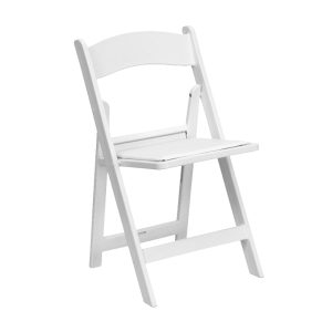 resin folding chair white