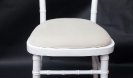 Ivory velvet seat-pad/cushion