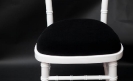 Black velvet seat-pad/cushion